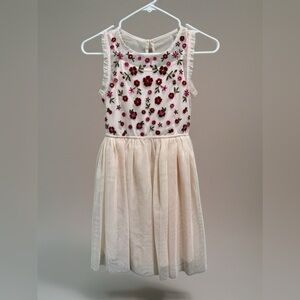 Cat & Jack Girls Embroidered Mesh Overlay Dress | Size L (10/12)